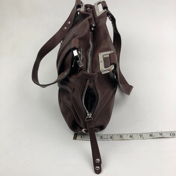B. Makowsky Leather Shoulder Bag - Picture 2 of 9